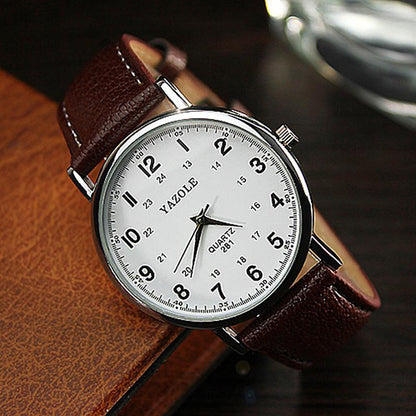 Yazole Watch Vintag Quartz Business Fashion Unique Leisure Leather Watch