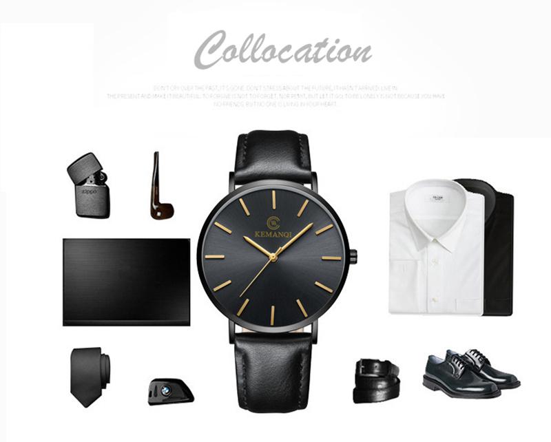 6.5mm Ultra-thin Men's Elegant Fashion Business Quartz Watches