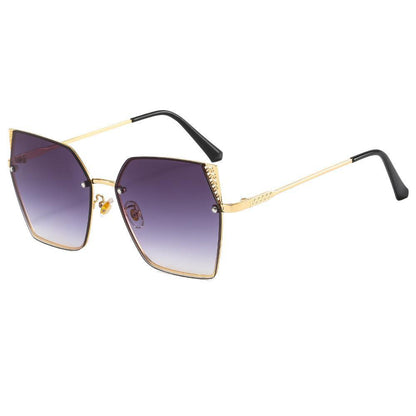 Women's Sunglasses personality polygon metal anti ultraviolet