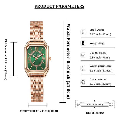 Women Fashion Square Ladies Quartz Watch