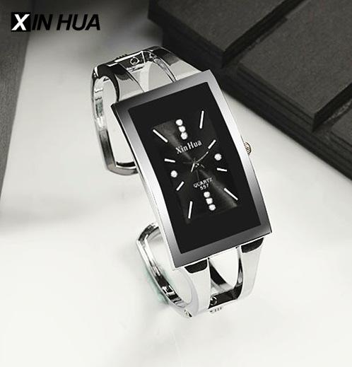 Women Stainless Steel Bangle Watch