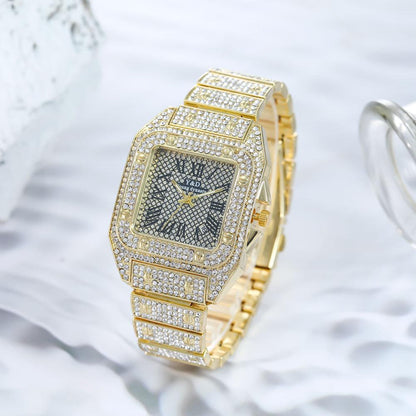 Women Watch Rhinestone Steel Quartz Fashion Wristwatch LLZ13882