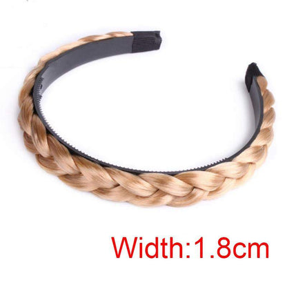 Women Fishbone Braid Lazy Wig Twist Braid Headband