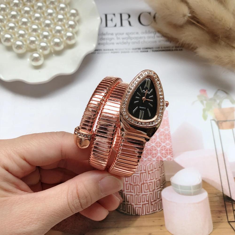 Women Snake Quartz Bangle Watches