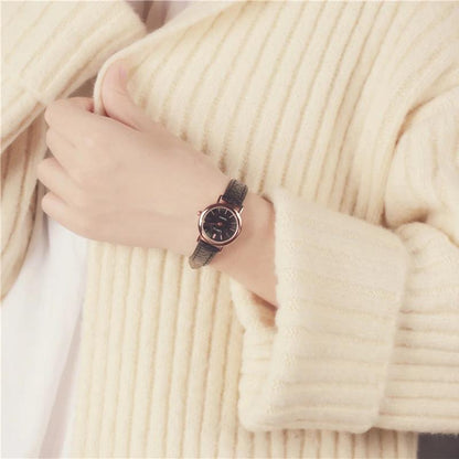 Vintage Women's Watch Brown Leather Elegant Wristwatches For Ladies Small Dial Fashion Quartz Clock Simple Sale relogio feminino