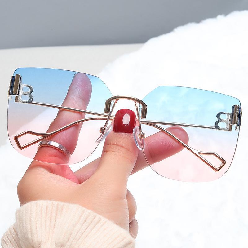 Women Frameless Square Sunglasses