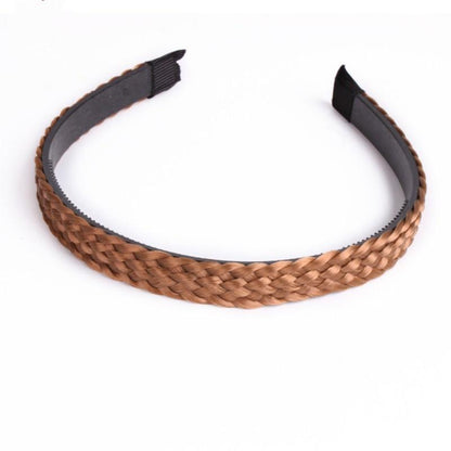 Women Fishbone Braid Lazy Wig Twist Braid Headband