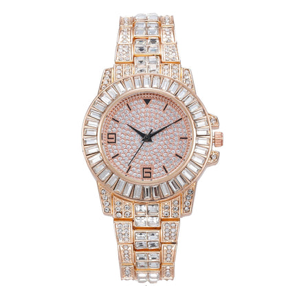 Women Watch Rhinestone Steel Quartz Fashion Wristwatch LLZ13874