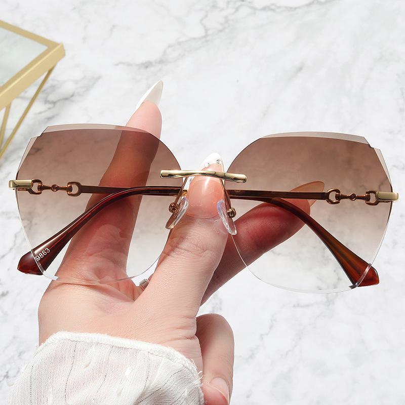 Women Summer Rimless Sunglasses