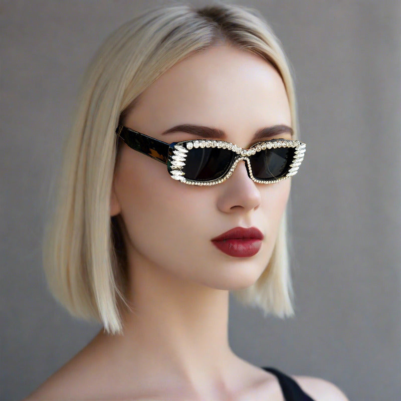 Women's Summer Inlaid Square Sunglasses