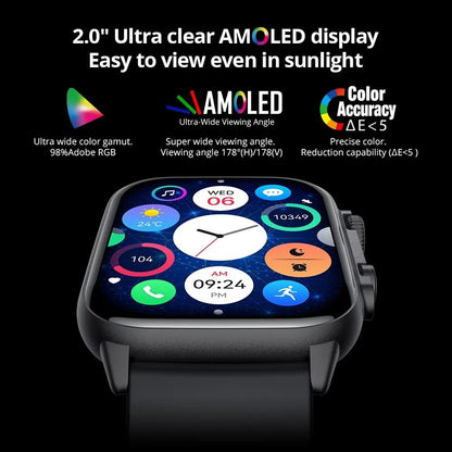 2.0 Inch AMOLED Support AOD 100 Sports Modes Smart Watches