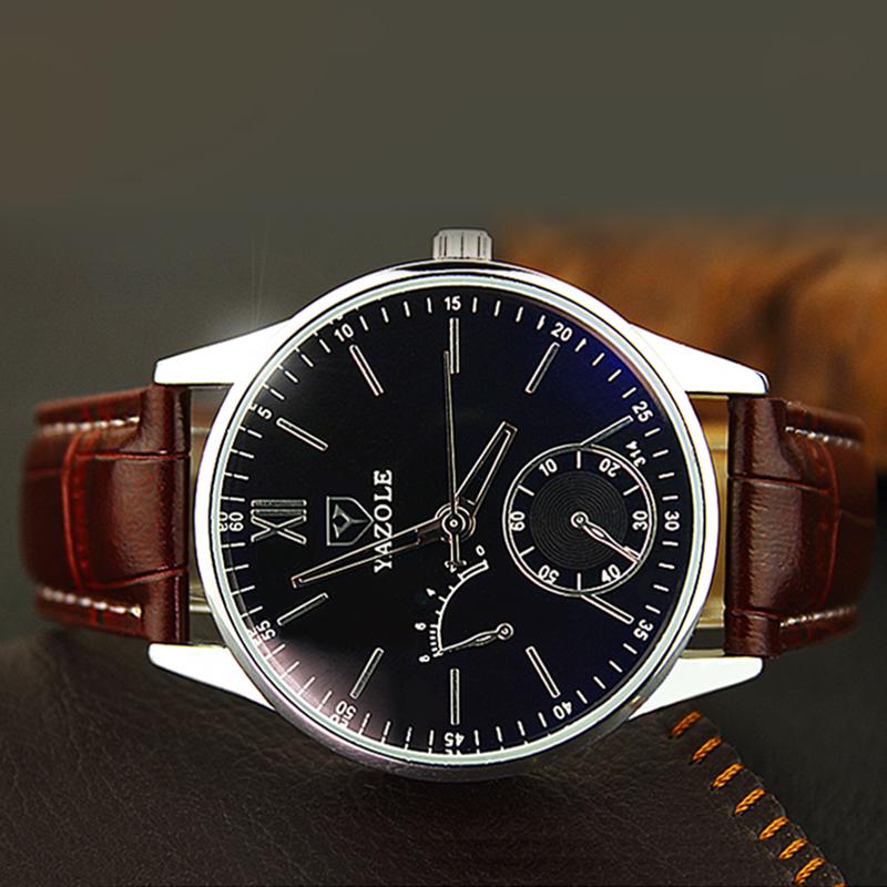 Yazole Watch Business Belt Men's Fashion Designer Quartz Watch Unique Leisure Leather Watches