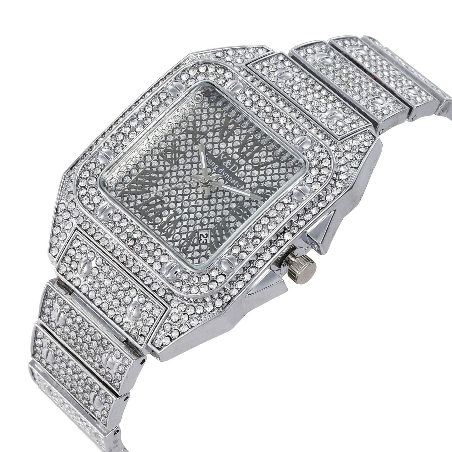 Women Watch Rhinestone Steel Quartz Fashion Wristwatch LLZ13882