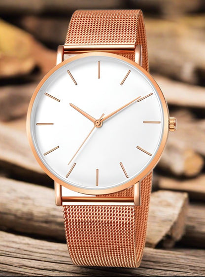 Women Mesh Stainless Steel Wrist Watch