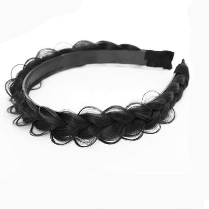 Women Fishbone Braid Lazy Wig Twist Braid Headband