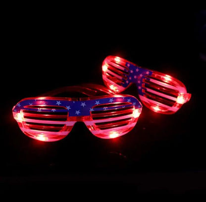 4th of July Party American Flag Independence Day LED Glasses