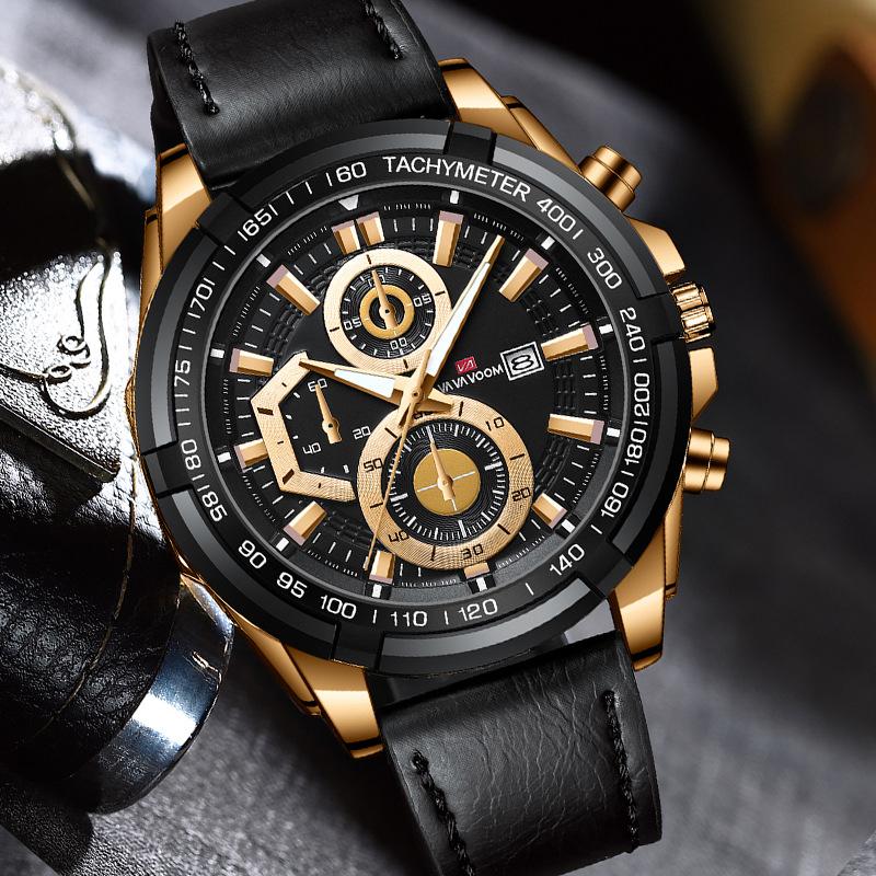 Waterproof Stainless Steel Chain Steel Band Watch Luminous Business Sports Men's Casual Watch