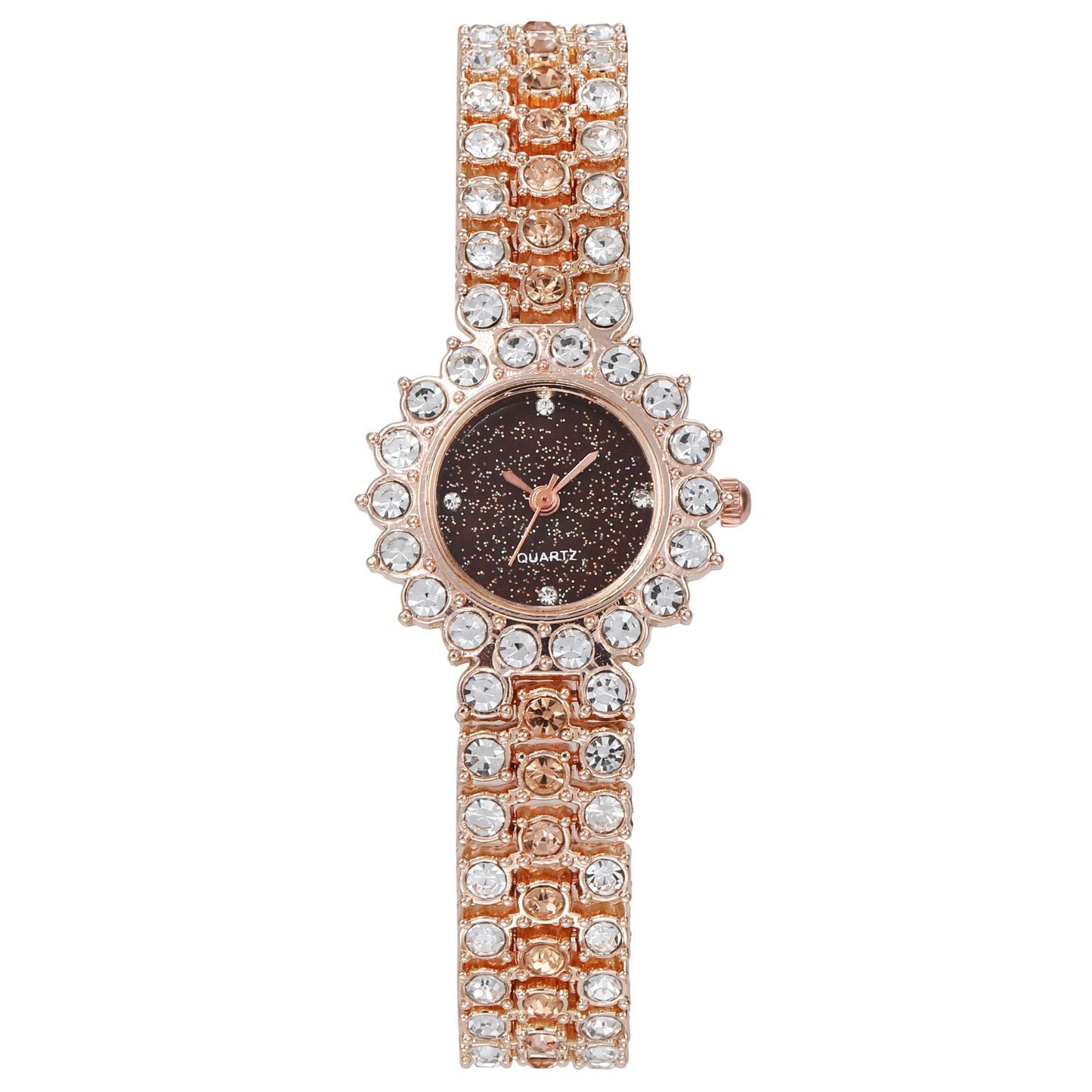 Women Watch Rhinestone Steel Quartz Fashion Wristwatch LLZ13856