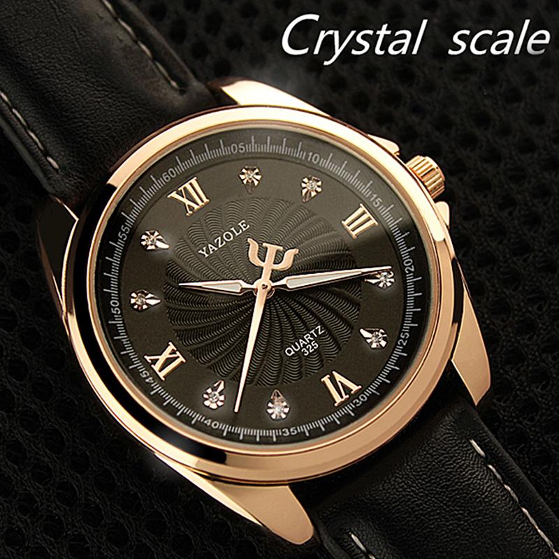 Yazole Watch Thread Business Men Watch Korean Large Dial Male Watch Rhinestone Designer