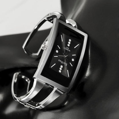 Women Stainless Steel Bangle Watch