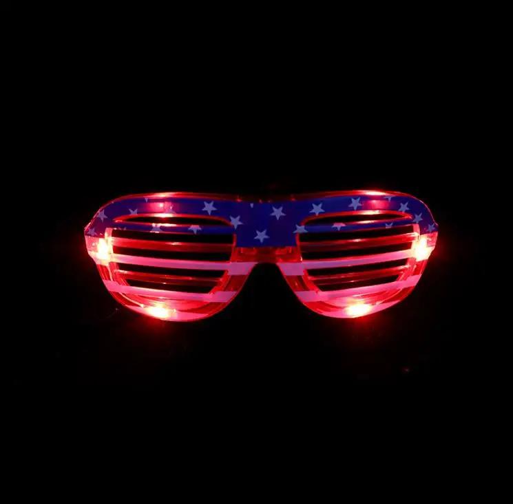 4th of July Party American Flag Independence Day LED Glasses