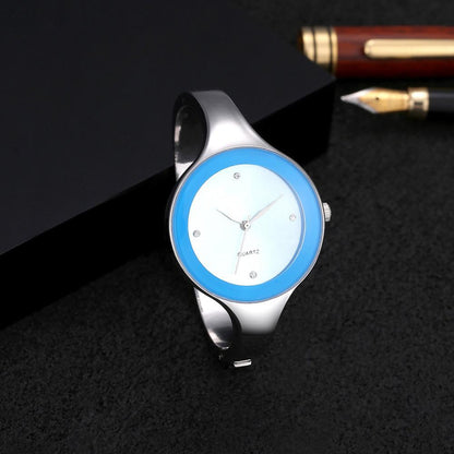 Women Luxury Stainless Steel Bangle Watches Quartz WristWatches