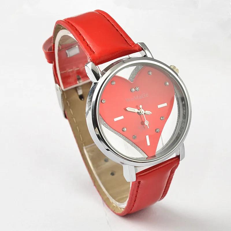 Women Leather Strap LOVE Quartz Watch