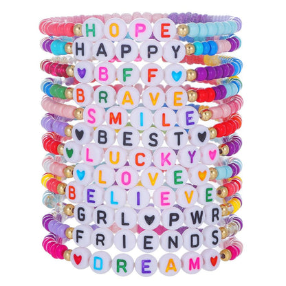 16 Pcs/Set Bohemian Taylor Colorful Rice Ball Bracelet Set