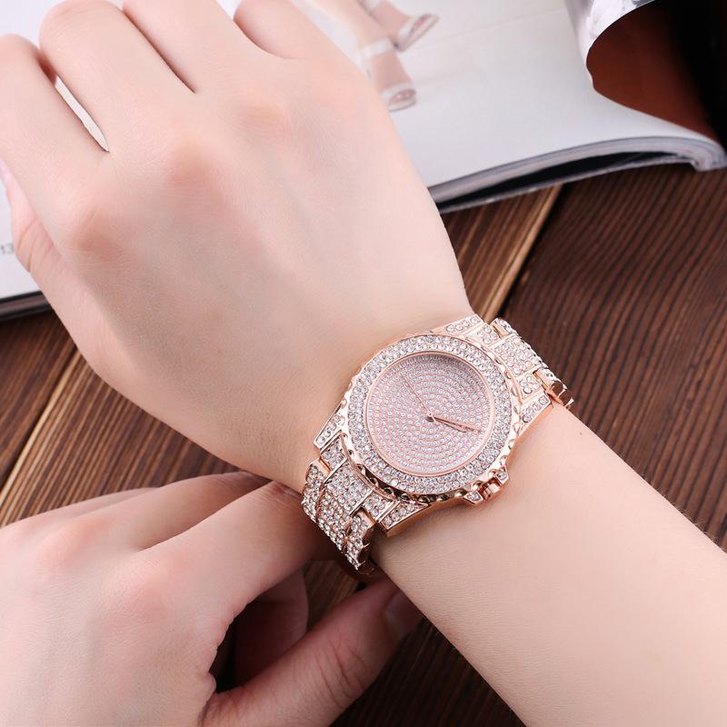 Women Wristwatch Inlaid Rhinestone Quartz Watch