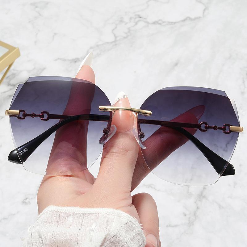 Women Summer Rimless Sunglasses