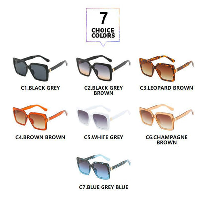 Women Summer Box Contrast Sunglasses