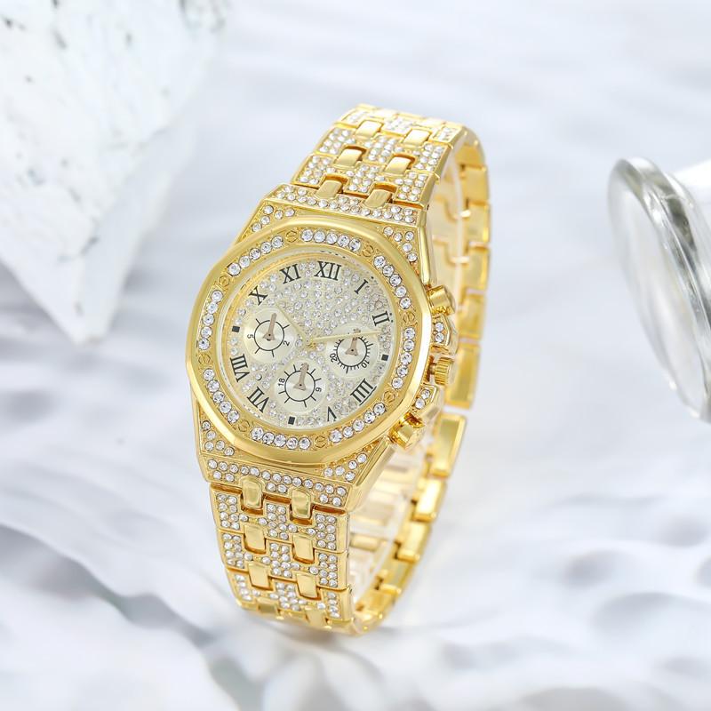 Women Watch Rhinestone Steel Quartz Fashion Wristwatch LLZ13871