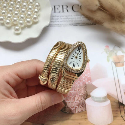 Women Snake Quartz Bangle Watches