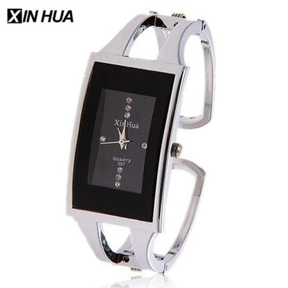 Women Stainless Steel Bangle Watch