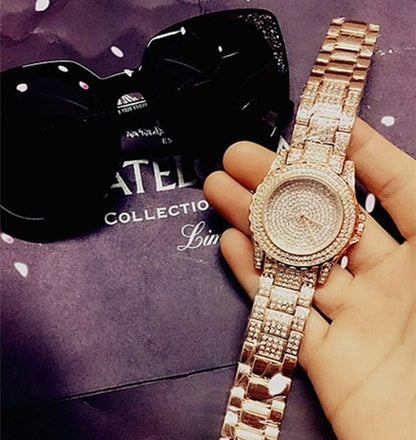 Women Wristwatch Inlaid Rhinestone Quartz Watch