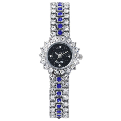 Women Watch Rhinestone Steel Quartz Fashion Wristwatch LLZ13856