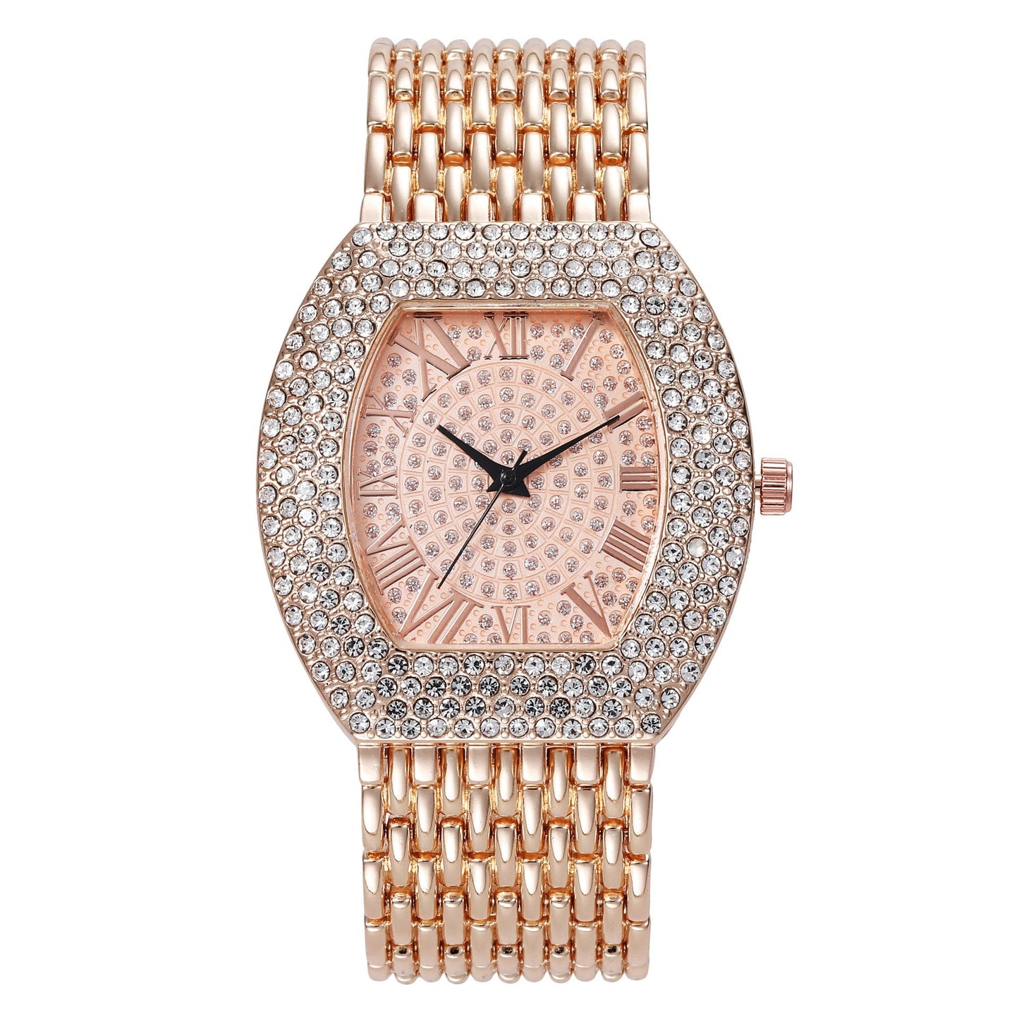 Women Watch Rhinestone Steel Quartz Fashion Wristwatch LLZ13877