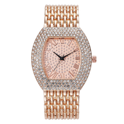 Women Watch Rhinestone Steel Quartz Fashion Wristwatch LLZ13877