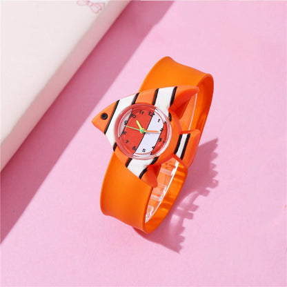 Adorable Children's Cartoon Pattern Quartz Clap Watch