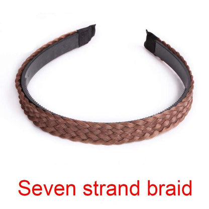 Women Fishbone Braid Lazy Wig Twist Braid Headband