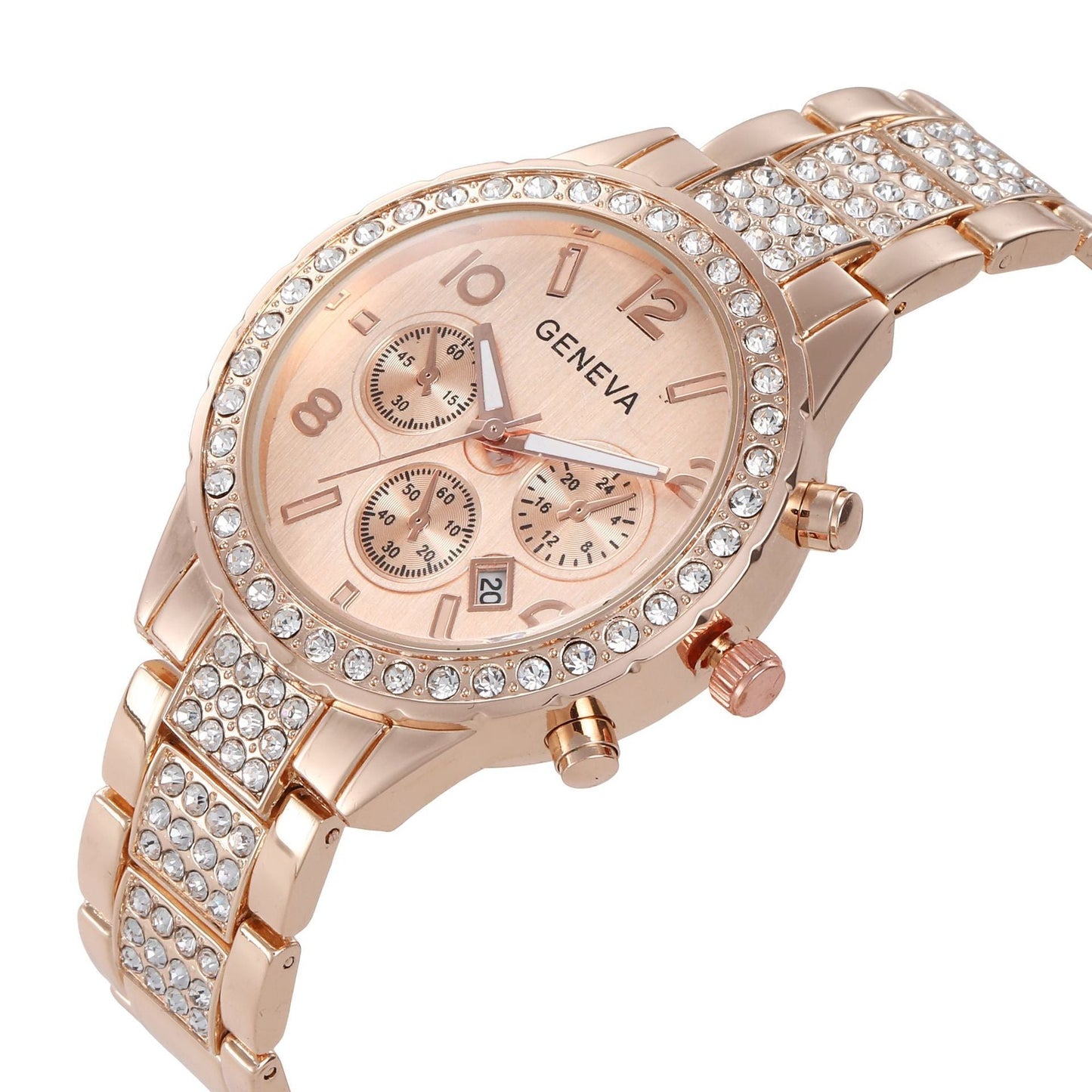 Women Watch Rhinestone Steel Quartz Fashion Wristwatch LLZ13872