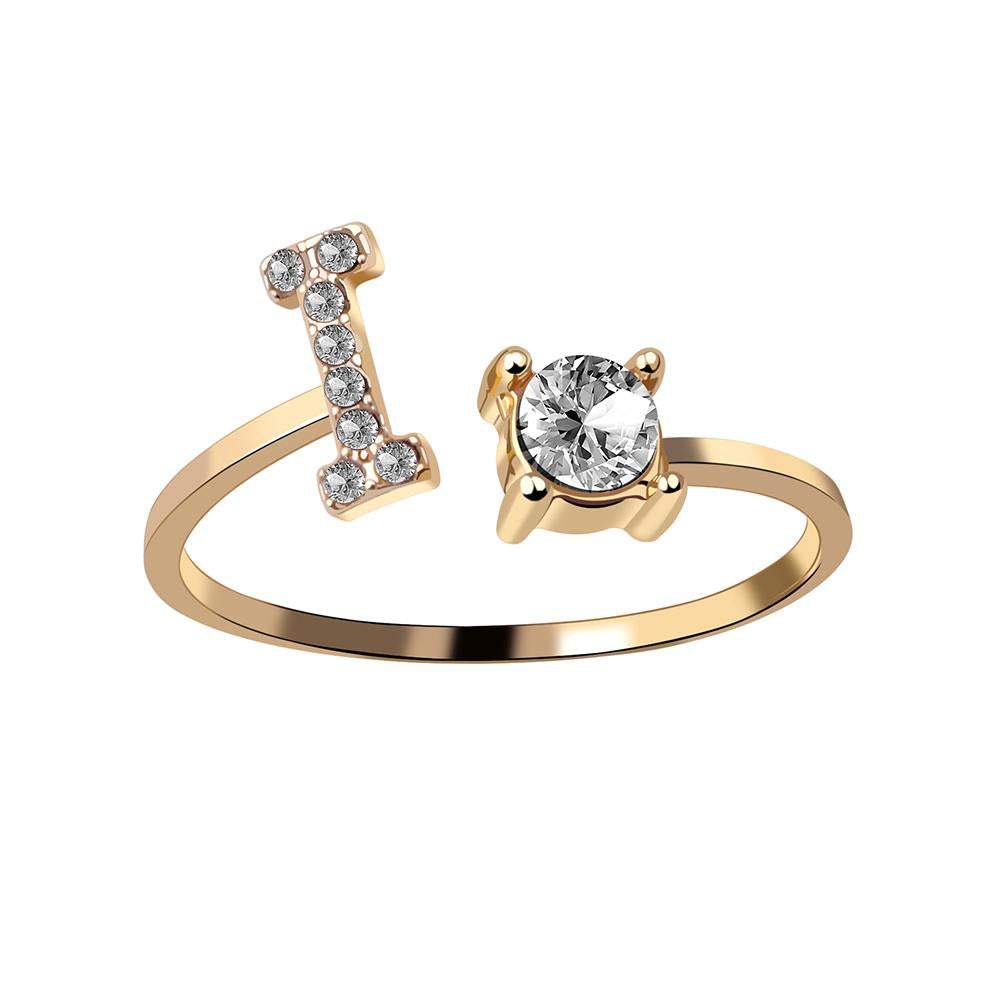 A-Z 26 Letters Adjustable Opening Rings