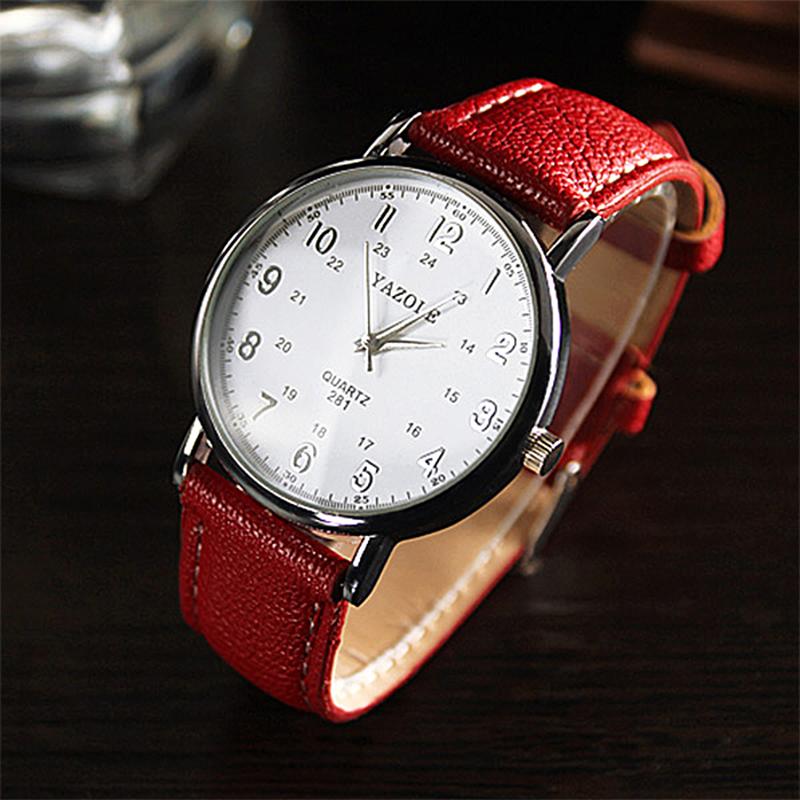 Yazole Watch Vintag Quartz Business Fashion Unique Leisure Leather Watch