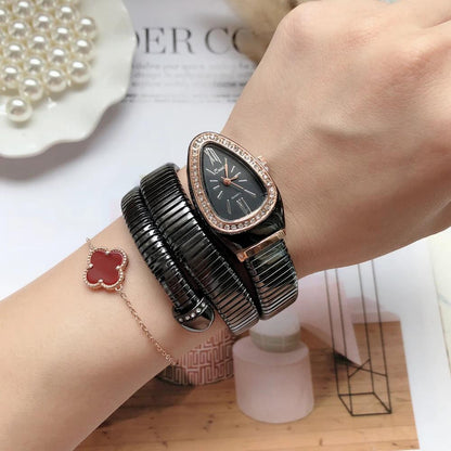 Women Snake Quartz Bangle Watches