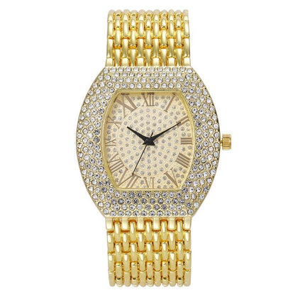 Women Watch Rhinestone Steel Quartz Fashion Wristwatch LLZ13894