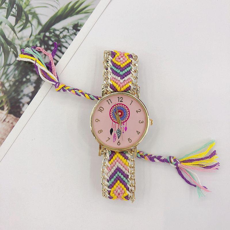 Ethnic Style Alloy Water Diamond Open Bangle Watch