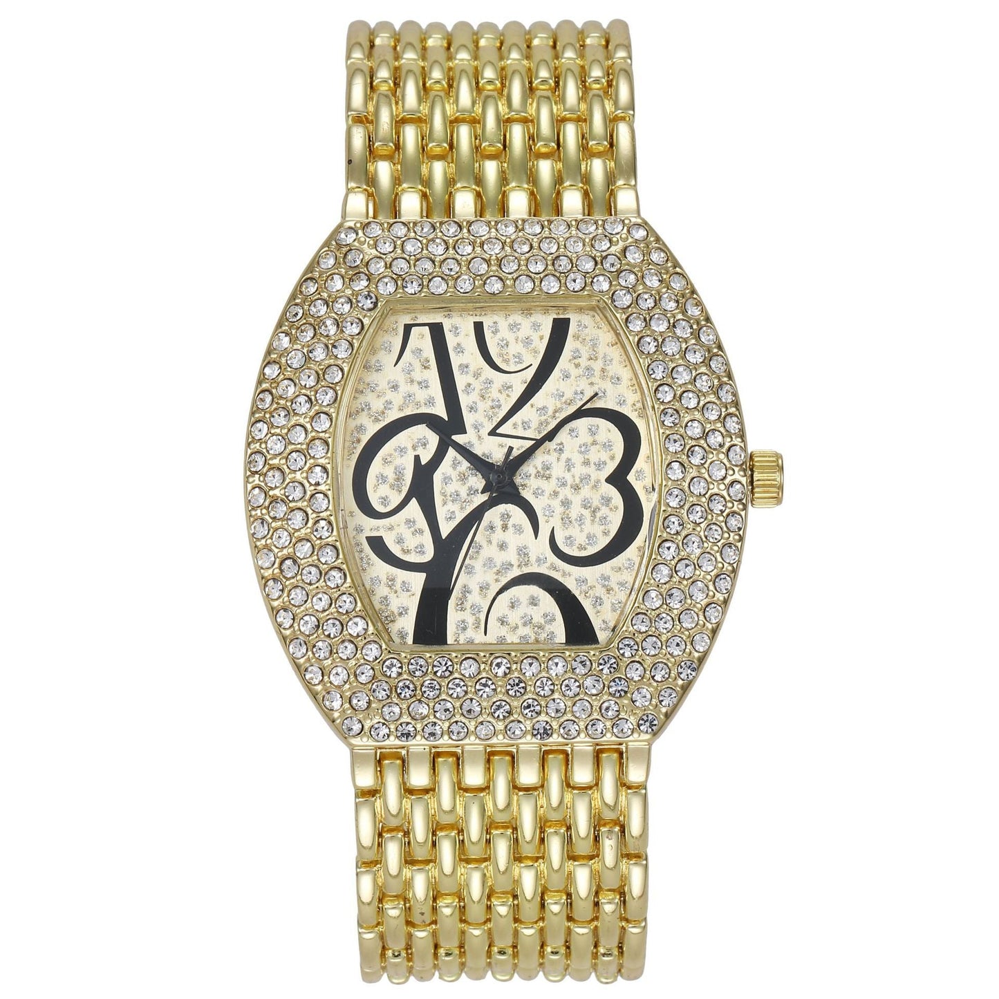 Women Watch Rhinestone Steel Quartz Fashion Wristwatch LLZ13879