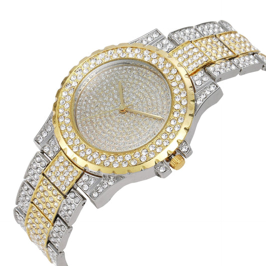 Women Watch Rhinestone Steel Quartz Fashion Wristwatch LLZ13884