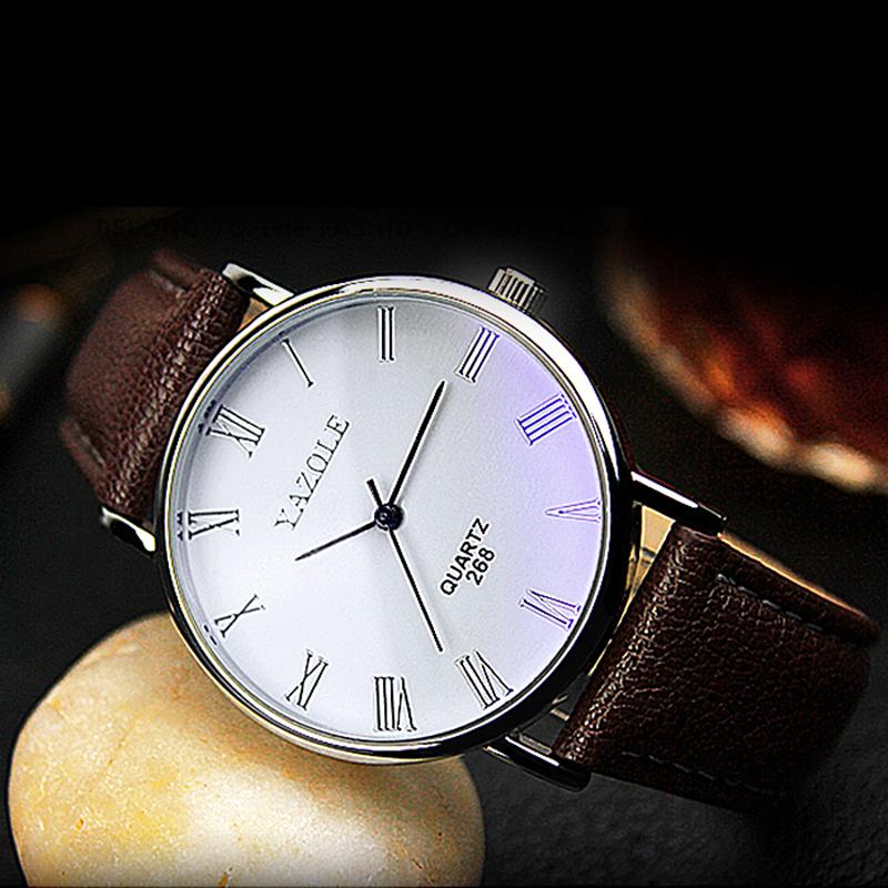 Yazole Watch Simple Style Quartz Watch Business Fashion Unique Leisure Leather Watches