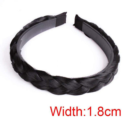 Women Fishbone Braid Lazy Wig Twist Braid Headband